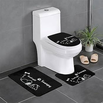 Amazon｜スヌーピー トイレマット 3点セット フタカバー 浴室足
